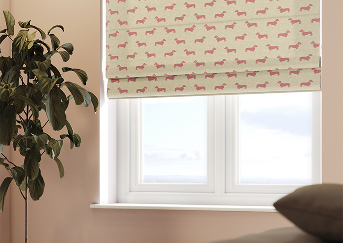 Emily Bond Peggy, Raspberry - Roman Blind - Image 5